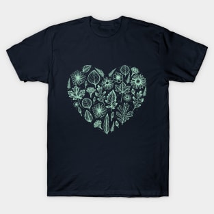 Leaves love heart T-Shirt